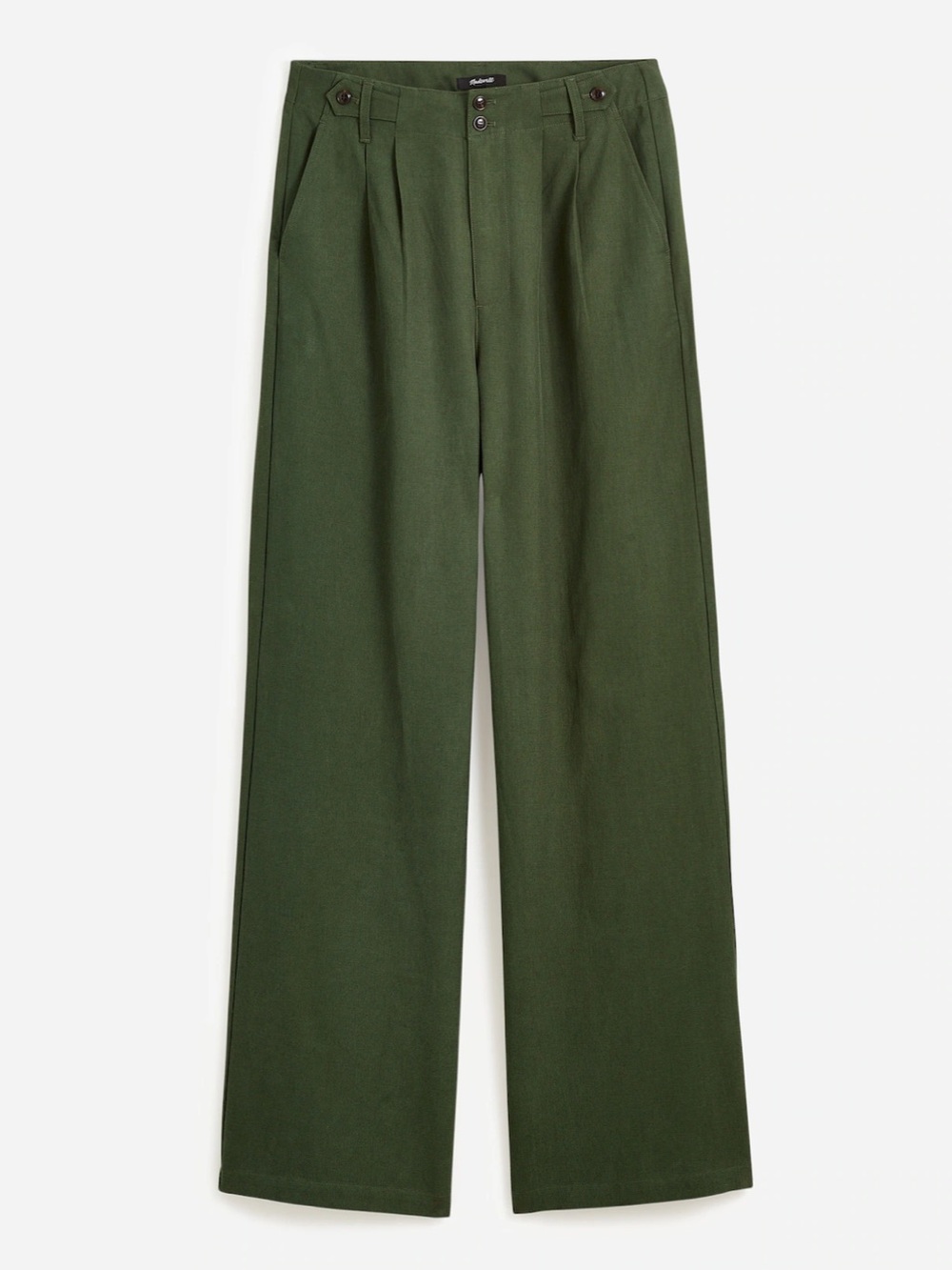 Madewell Harlow Wide Leg Pants Dark Forest Green - Picture 4 of 9